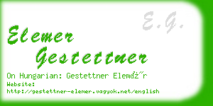 elemer gestettner business card